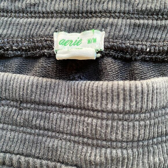 Aerie Soft Black Joggers with Faded Wash Size M - Picture 7 of 8